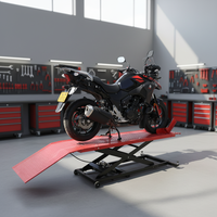 Lève-moto hydraulique portable à pompe manuelle – Plateforme de levage stable pour atelier et service moto