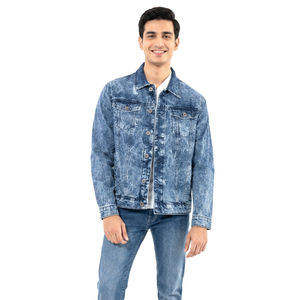 Blouson en jean homme coupe slim, design 2026, couleur tendance, style élégant - Product Image 1