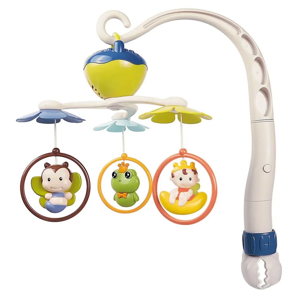 Battery Operated Infant Musical Bed Bell Baby Crib Toy Kids Music Mobile With Hanging Toys