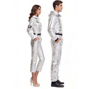 Disfraz de Astronauta para Adultos, Traje Espacial Metálico Plateado para Halloween, Carnaval, Cosplay de TV y Cine - Product Image 4