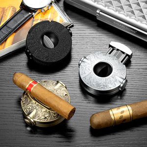 Cortador de Cigarros de Acero Inoxidable, Redondo y Portátil, para Accesorios de Cigarros, Cortador en V - Product Image 2