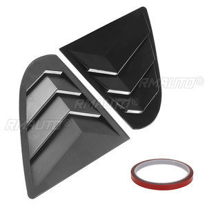 For Mitsubishi Lancer EX X EVO 2008-2018 ABS Black Carbon Fiber Color Rear Panel <b>Window</b> Side Louvers <b>Vent</b> Cover Sticker Trim - Product Image 3