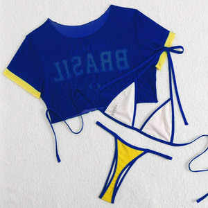 <span class=keywords><strong>เสื้อ</strong></span><span class=keywords><strong>ยืด</strong></span>เอวลอย3ชิ้นสำหรับผู้หญิงชุด<span class=keywords><strong>บิ</strong></span><span class=keywords><strong>กิ</strong></span><span class=keywords><strong>นี่</strong></span>ชุดว่ายน้ำชายหาดออกแบบโลโก้ได้ตามต้องการ - Product Image 2