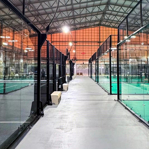 สนามแพเดิลเทนนิส EXITO แบบพาโนรามา โครงสร้างเหล็กชุบสังกะสีแบบจุ่มร้อน ท่อขนาด 12 มม. กระจกนิรภัย ได้รับการรับรองมาตรฐาน FIP 8000 ตร.ม. ผลิตภัณฑ์ EX003 ได้รับการรับรอง CE/FIP - Product Image 4