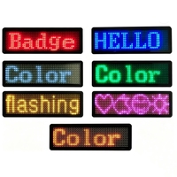 Etiqueta de Nombre LED Recargable, Programable por Aplicación, Letrero LED Pequeño Personalizado, Insignia de Nombre LED con Mensajes Desplazables