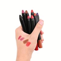 Crayon à lèvres longue tenue 9 couleurs, marque privée, fini mat, résistant à l'eau, tenue 12 heures, 3,5g, taille standard, ne tache pas