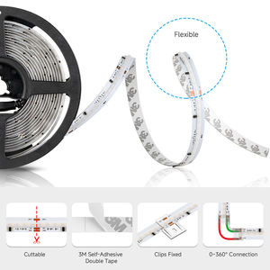 <span class=keywords><strong>BTF</strong></span> <span class=keywords><strong>LIGHTING</strong></span> Recién llegado DC24V 840Leds/M RGBW RGB Dual White FCOB Direccionable RGBWW COB RGBCCT Led Strip - Product Image 3