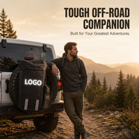 Sac de rangement pour pneu de secours OEM en gros, conception à enroulement, pour accessoires tout-terrain, marché de gros, avec option de logo personnalisé