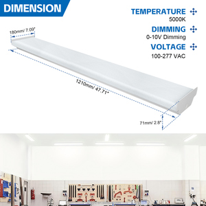 <span class=keywords><strong>Luminaire</strong></span> LED Enveloppant Réglable Contractor Select, Intégré, 22W-50W, Blanc, 5000K Lumière du Jour, IP22, Acier Inoxydable - Product Image 2