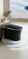 WC intelligent mural de fabrication OEM avec capteur radar, couvercle automatique, chasse d'eau au pied, siège chauffant, bidet intégré, en céramique allongée
