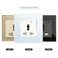 Prise murale intelligente WiFi multifonction Bingoelec 16A double 3 broches Tuya avec petit bouton et indicateur LED