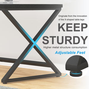 Semplicità <span class=keywords><strong>Design</strong></span> moderno 1.8m legno nero scrivania Computer grandi mobili da ufficio per la casa o Villa soggiorno - Product Image 4