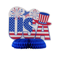 EASTTERN Party Supplies 4 juillet USA Fête de la fête nationale Décoration de bureau en nid d'abeille Centres de table pour la décoration de fête