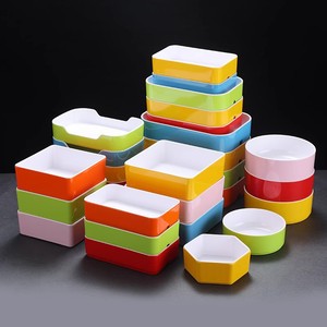 Self-service hot pot skewers side dish plates, melamine plastic barbecue stackable plates, <b>sauce</b> and seafood plates, commercial - Product Image 1