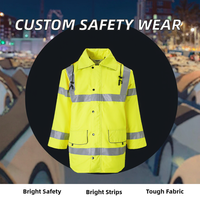 Veste jetable de soudage en polyester imperméable respirant résistant au feu de sécurité réfléchissante haute visibilité