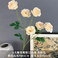 Roses artificielles parfumées faites à la main, 6 têtes, directement de l'usine, pour mariage, fête des mères, Noël, décoration de la maison