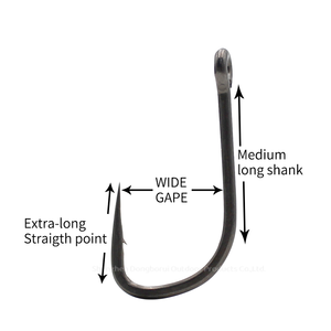 Hameçon de pêche à la carpe STRAIGHT <span class=keywords><strong>POINT</strong></span> X en acier allié avec revêtement PTFE Super Slide Bard - Product Image 3