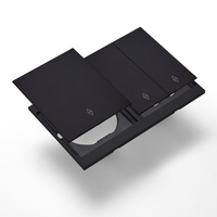 Interruptores y Enchufes de Pared WESA Ultrafinos con Botón Pulsador de 1/2/3 Vías, Enchufe Europeo de 1/2 Vía, Combinación Libre, Diseño Moderno de Lujo