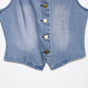 SHENZU <span class=keywords><strong>เสื้อกั๊ก</strong></span><span class=keywords><strong>คาวบอย</strong></span>ลำลองสำหรับผู้<span class=keywords><strong>หญิง</strong></span>, เสื้อโค้ทแขนกุดสไตล์วินเทจแฟชั่นสุดชิคสำหรับฤดูร้อน2025 - Product Image 4