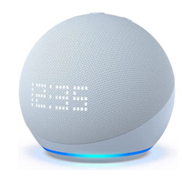 Speaker Pintar Alexa Generasi ke-5 Echo Dot 5 dengan Lampu LED RGB, Aksesori Home Theatre Bertenaga Baterai
