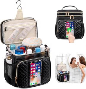 Bolsa de Maquillaje Impermeable de Gran Capacidad, Bolsa de Aseo de Viaje, Organizador para Mujeres y Hombres, Estuche de Almacenamiento para Artículos Esenciales de Baño y Cosméticos - Product Image 2