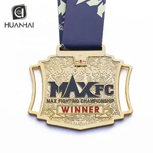 Tùy Chỉnh Max Fighting Championship Winner Giải Đấu Vật Vàng Kim Loại Huy Chương Huy Chương