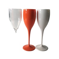 Flûtes personnalisées BST avec logo, orange, incassables, écologiques, durables, classiques, personnalisées pour les fêtes, 175 ml