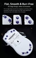 X-Raypad Obsidian Air 6.5Mm PTFE Penyerap Guncangan Tahan Aus Pengurang Kebisingan 40 Buah untuk Bantalan Kaca Sepatu Mouse Gaming