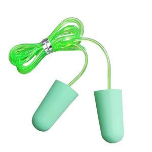 Gehörschutz Schnur gebundene schwarze Ohr stöpsel mit durchsichtigen PU-Schaum-Ohr stöpseln, einzeln verpackt - Product Image 5