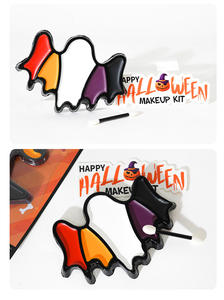 Crème de <span class=keywords><strong>maquillage</strong></span> corporel colorée pour enfants en 5 couleurs pour <span class=keywords><strong>Halloween</strong></span> SFX, crâne, clown, art théâtral avec bâton éponge - Product Image 5