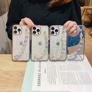Étui à paillettes pour <span class=keywords><strong>iphone</strong></span>, <span class=keywords><strong>coque</strong></span> de luxe à paillettes, antichoc, avec chaîne plaquée or, transparent, pour modèle <span class=keywords><strong>11</strong></span> - Product Image 2