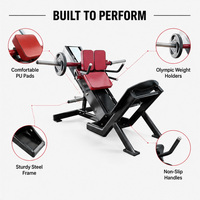 Machine de musculation professionnelle HV pour squats à 45 degrés, presse à jambes en acier pour usage commercial en salle de sport