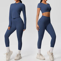 Nouveau design personnalisé vêtements de sport slim tenues femmes vêtements d'entraînement course leggings gym fitness ensembles yoga ensemble pour femme