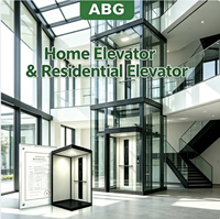 Ascenseur domestique à cabine ronde avec entraînement par aspiration, ascenseur résidentiel pour villa, adapté aux espaces étroits et aux résidences privées