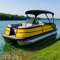 Bateau à ponton en aluminium de luxe OEM 2025 pour la vente