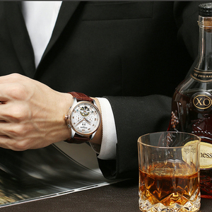 <span class=keywords><strong>Montre</strong></span>-bracelet de luxe Reloj pour hommes <span class=keywords><strong>montre</strong></span>-bracelet étanche en cuir sport <span class=keywords><strong>automatique</strong></span> pour hommes montres mécaniques pour hommes avec boîte - Product Image 6