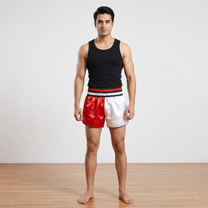 Shorts de Muay Thai personnalisés avec logo brodé Hip Hop, créez votre propre short de Muay Thai en satin de qualité supérieure, imprimé par sublimation sur toute la surface - Product Image 1