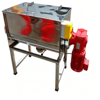 Mélangeur à ruban horizontal 50L pour poudres sèches, équipement de mélange en acier SUS316L, applications alimentaires, chimiques, peintures, moteur DC