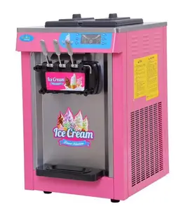2 + 1混合风味商用台面冷冻酸奶软冰淇淋机