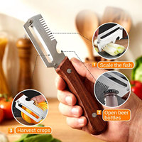 Nieuw product keuken gadget fruit- en groentegereedschap multifunctionele groenteschiller met flesopener