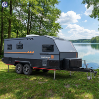 CAMPTRL Meilleure caravane tout-terrain à vendre avec salle de bain, cuisine, panneau solaire, pour les aventures en famille en plein air
