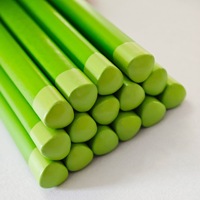 Crayon en bois triangulaire vert HB 2B, longueur 175 mm, mine de 3,0 mm, sans taille-crayon, écriture fluide, pour enfants, crayons de dessin scolaire
