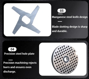 Nouvelle machine à hacher et à broyer électrique industrielle commerciale pour le poulet, le poisson, les os, le chili, l'agneau, le bœuf, la <span class=keywords><strong>viande</strong></span> - Product Image 3