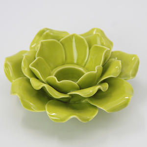 5,1 "Diseño de Navidad realista vívido encantador hecho a mano Flor de cerámica portavelas para la decoración del Hotel del hogar - Product Image 1