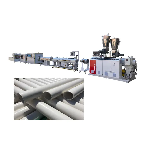Conicaltwin-screw extruder machine for making plastic pvc pipe/pvc pipe production line machinery