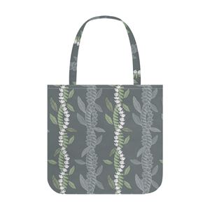 Nuova Borsa Shopper in Tela con Stampa Integrale Personalizzata, Borsa Tote con Motivi Maile e Mokihana, Vendita all'Ingrosso con Stampa su Richiesta - Product Image 4