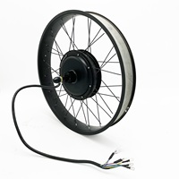 Moteur de moyeu 48-72V 3000-5000W le plus puissant et le plus rapide 20/24/26x4.0 "175mm 190mm Kits de conversion de roue arrière électrique