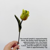 Tulipes en PU de luxe Morandi, fleurs artificielles, bouquet de décoration intérieure, ornement de bureau, bouquet de mariage