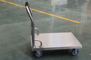 Haute qualité outil main pousser plat chariot Transport <span class=keywords><strong>300KG</strong></span> 450kg pliant en métal chariot à main cuisine tirer plate-forme chariot - Product Image 4