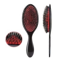 Brosse à poils de sanglier avec couette en Nylon, poils de sanglier, Extensions de cheveux, brosse en poils de sanglier
